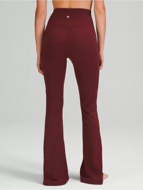 Lululemon Groove Super-High-Rise Flared Pant Nulu Burgundy